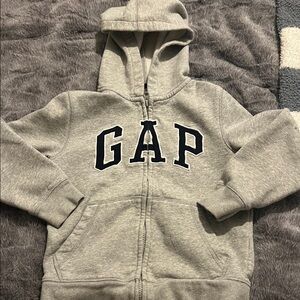 GAP Kids Light Gray Zip-Up Hoodie